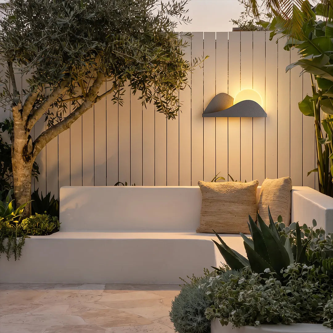 Modern Exterior Wall Lighting Solar Landscape Outdoor Light