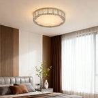 Modern Gold Flush Mount Ceiling Light LED Round Crystal Light