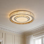 Flush Mount LED Light Fixtures Modern Luxury Crystal Lamp