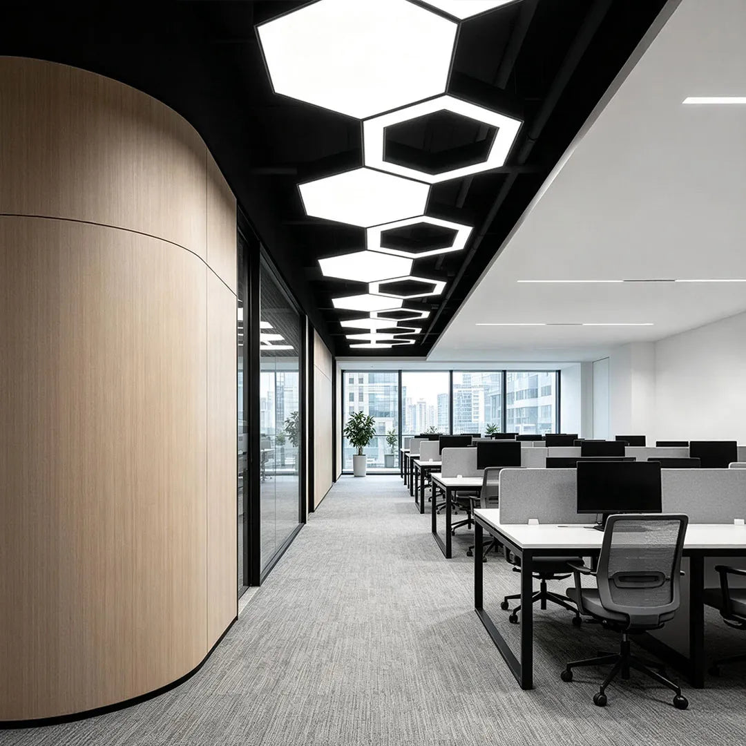 Modern Geometric Chandelier LED Hexagonal Ceiling Light