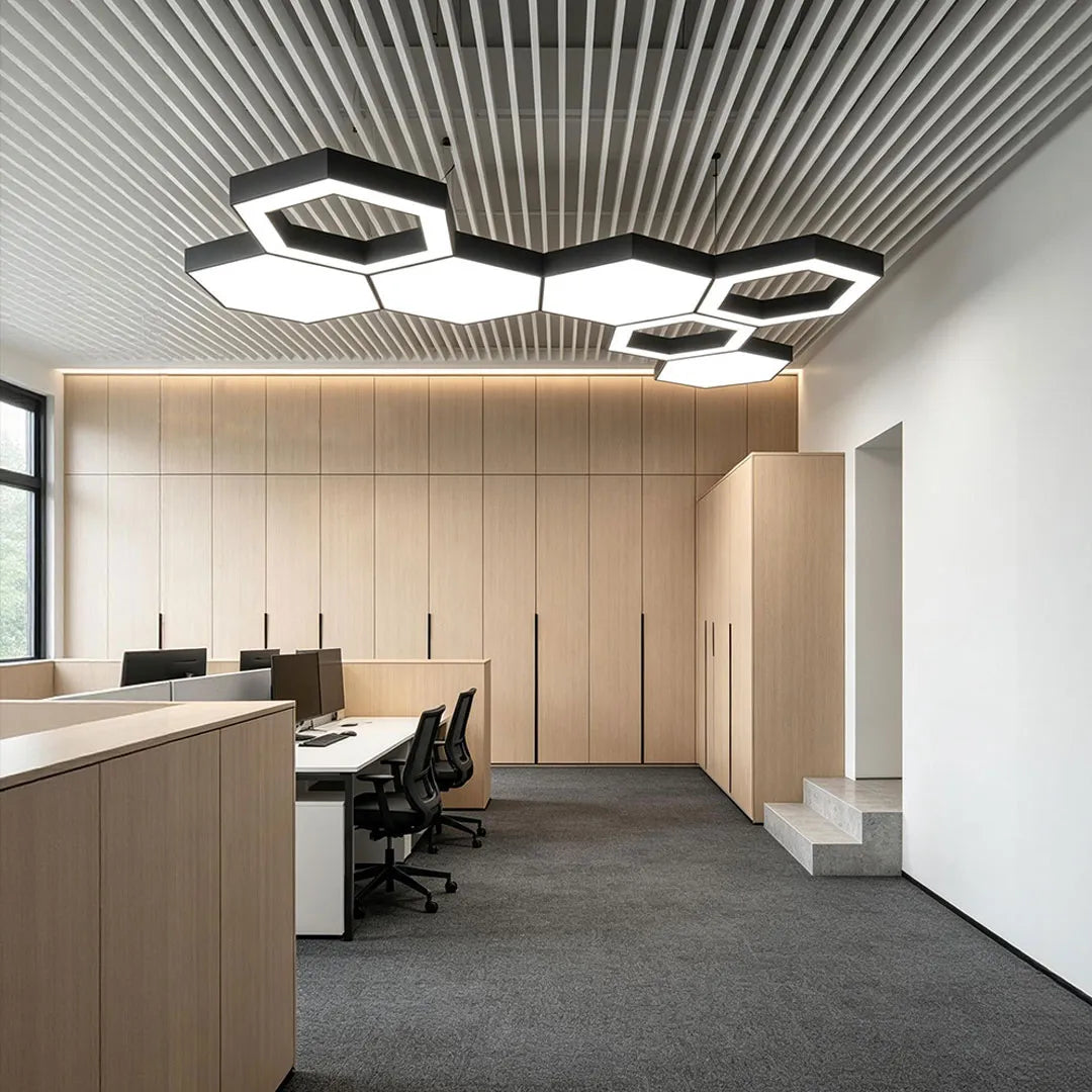 Modern Geometric Chandelier LED Hexagonal Ceiling Light