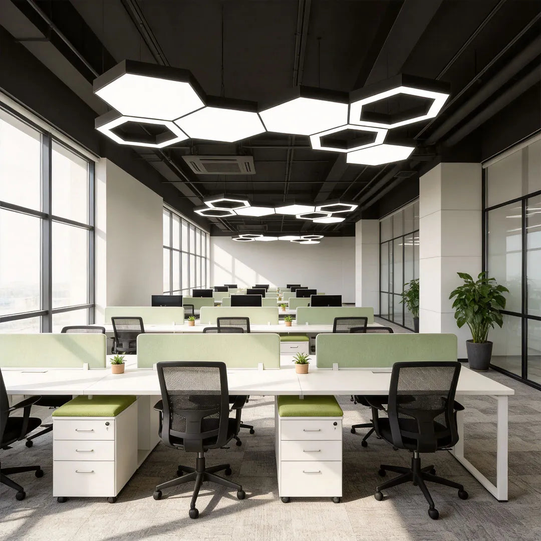 Modern Geometric Chandelier LED Hexagonal Ceiling Light