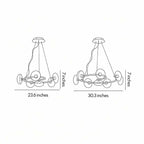 Modern Glam Chandelier Minimalist Molecule Bean Ceiling Light