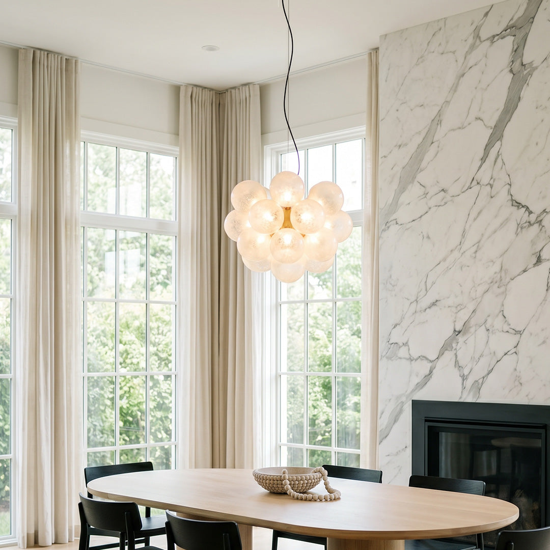 Modern Glass Bubble Chandelier Modern Multi-head LED Ceiling Light