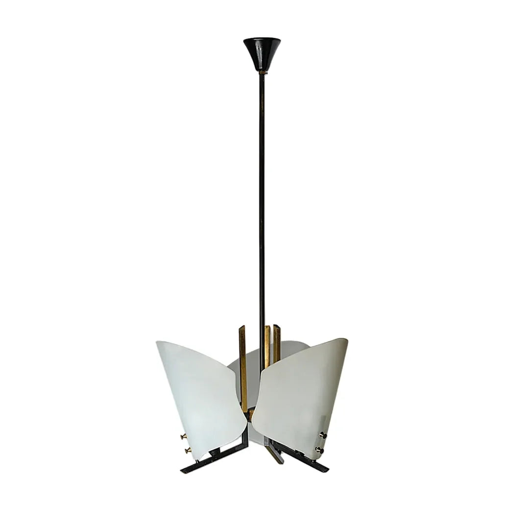 Modern Glass Chandelier Origami Petal Ceiling Light