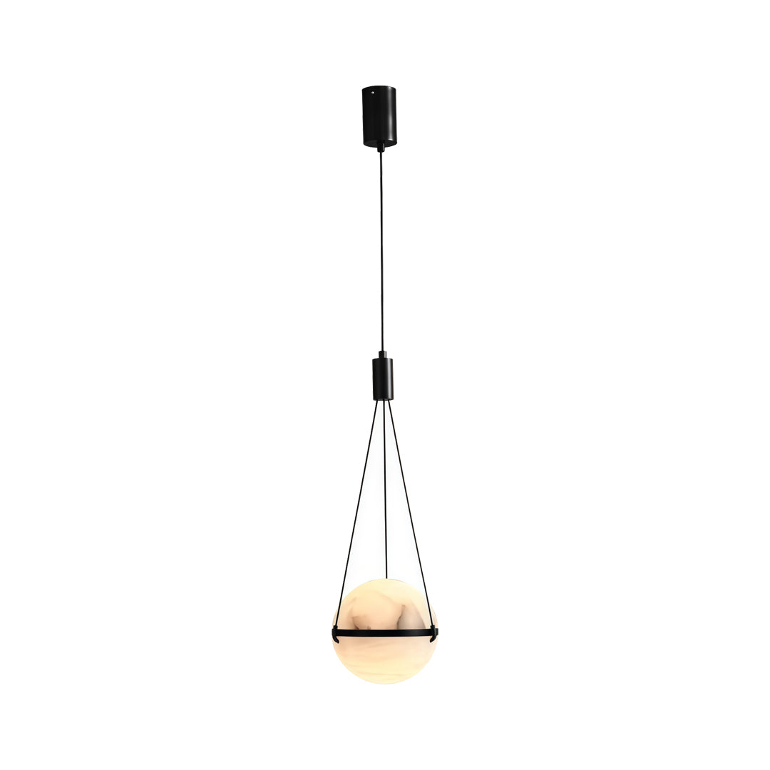 Globe Pendant Light Fixture Italian Style Marble Ceiling Light