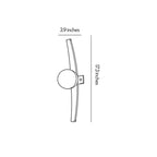 Modern Globe Wall Sconce Curved Wood and Glass Light