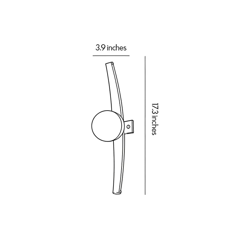 Modern Globe Wall Sconce Curved Wood and Glass Light