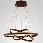Modern Halo Chandelier Three-Ring Coffee Ceiling Light