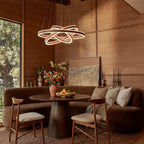 Modern Halo Chandelier Three-Ring Coffee Ceiling Light