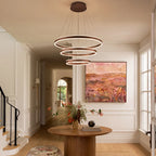 Modern Halo Chandelier Three-Ring Coffee Ceiling Light