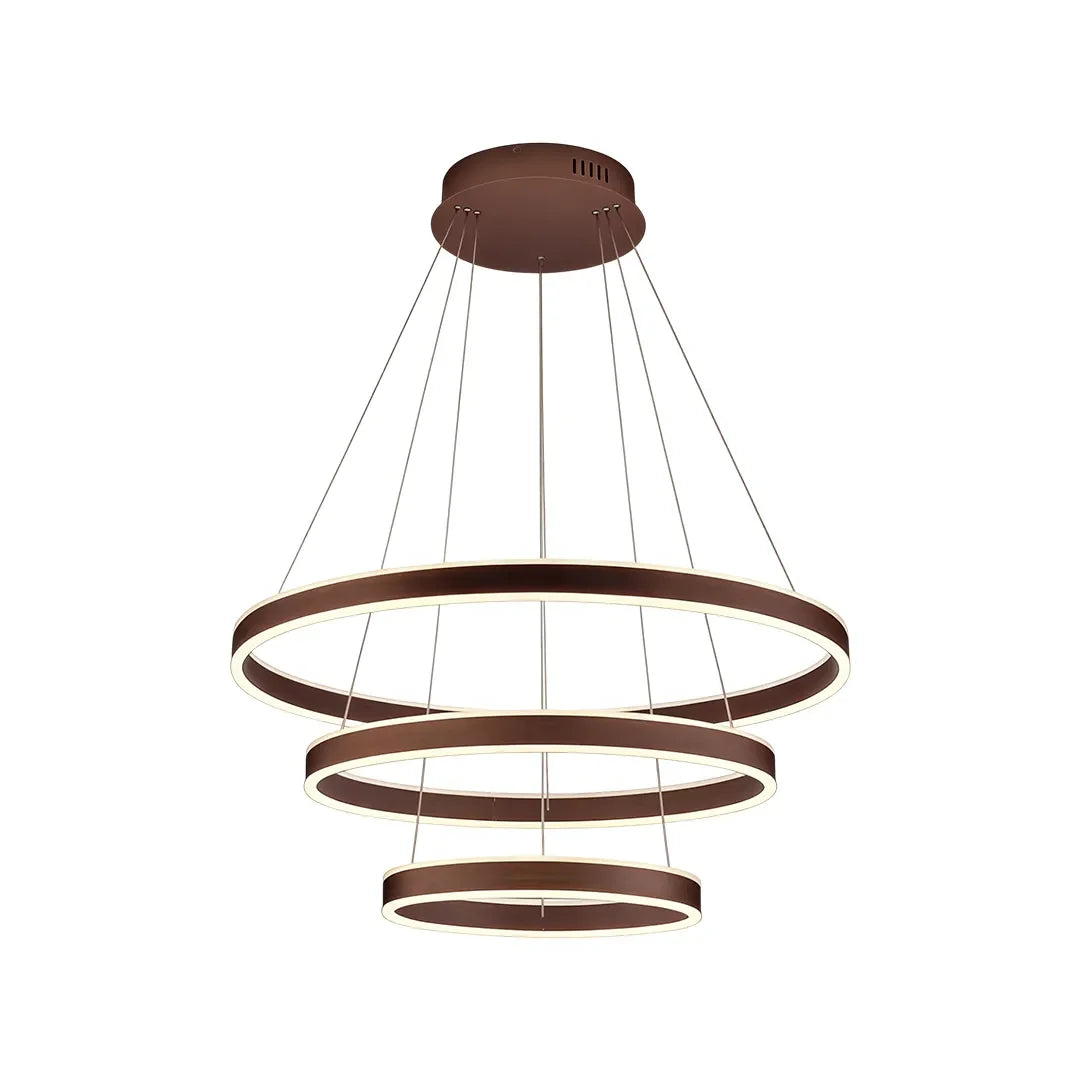 Modern Halo Chandelier Three-Ring Coffee Ceiling Light