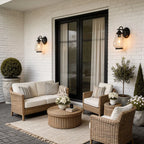 Vintage Sconce Wall Light Clear Glass Outdoor Lantern Light