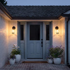 Vintage Sconce Wall Light Clear Glass Outdoor Lantern Light
