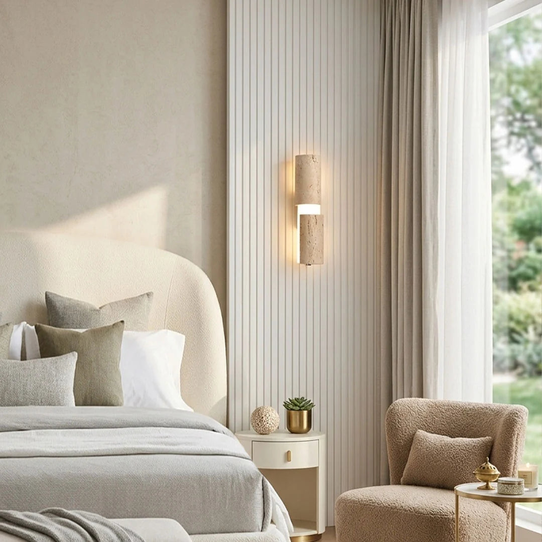 Modern LED Wall Lights Vintage Travertine Ambient Light