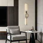 Modern Linear Wall Sconce Creative Black Aluminum Lamp