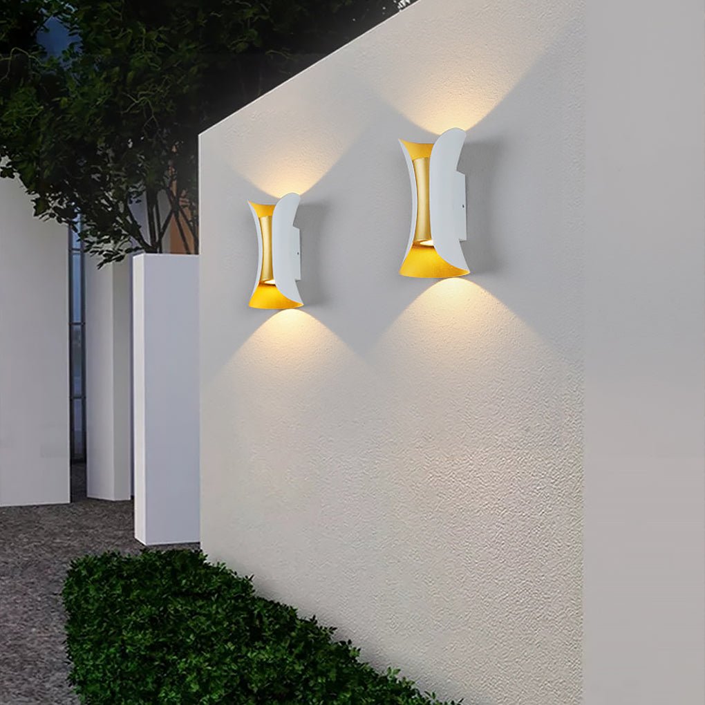 Up down Lighting Wall Lights Modern Curved LED Waterproof Light