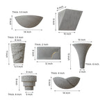 Night Wall Light Cement Up Lighting Minimalist Cement Body Lamp