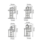 Modern Outdoor Lantern Wall Sconce LED Aluminum Light