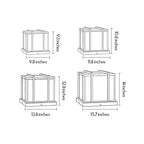 Square Outdoor Pillar Lights Modern Waterproof Faux Marble Light