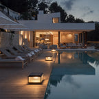 Outdoor Pillar Light Fixtures Cast Aluminum Square Waterproof