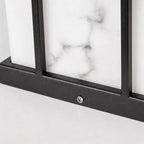 Square Outdoor Pillar Lights Modern Waterproof Faux Marble Light