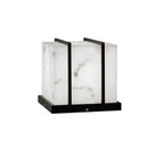 Square Outdoor Pillar Lights Modern Waterproof Faux Marble Light