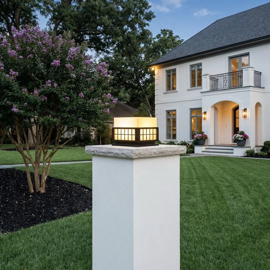 Modern Outdoor Pillar Lights Stainless Steel Columns Light