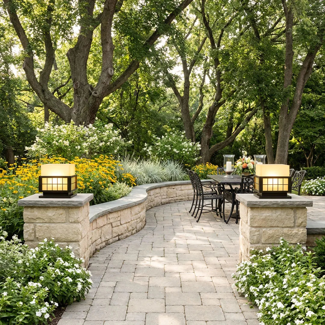 Modern Outdoor Pillar Lights Stainless Steel Columns Light