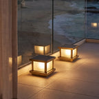 Outdoor Lights for Pillar Tops Modern Copper Waterproof Light