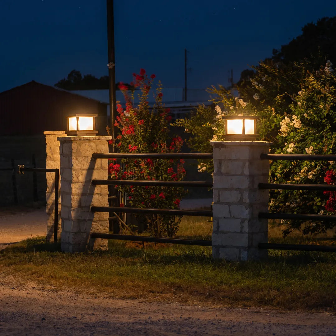 Outdoor Lights for Pillar Tops Modern Copper Waterproof Light