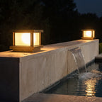 Outdoor Lights for Pillar Tops Modern Copper Waterproof Light