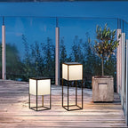 Square Solar Post Light with Acrylic Lampshade and Robust Stainless Steel Frame