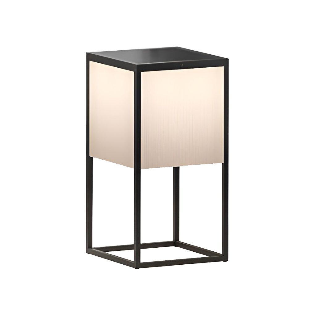 Square Solar Post Light with Acrylic Lampshade and Robust Stainless Steel Frame