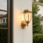 Outdoor Solar Lights Wall Mount Bronze Dual-Color Waterproof Light
