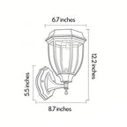 Outdoor Solar Lights Wall Mount Bronze Dual-Color Waterproof Light