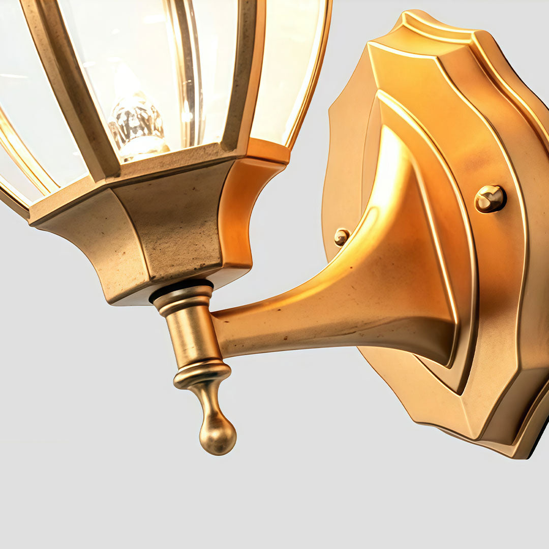 Outdoor Solar Lights Wall Mount Bronze Dual-Color Waterproof Light
