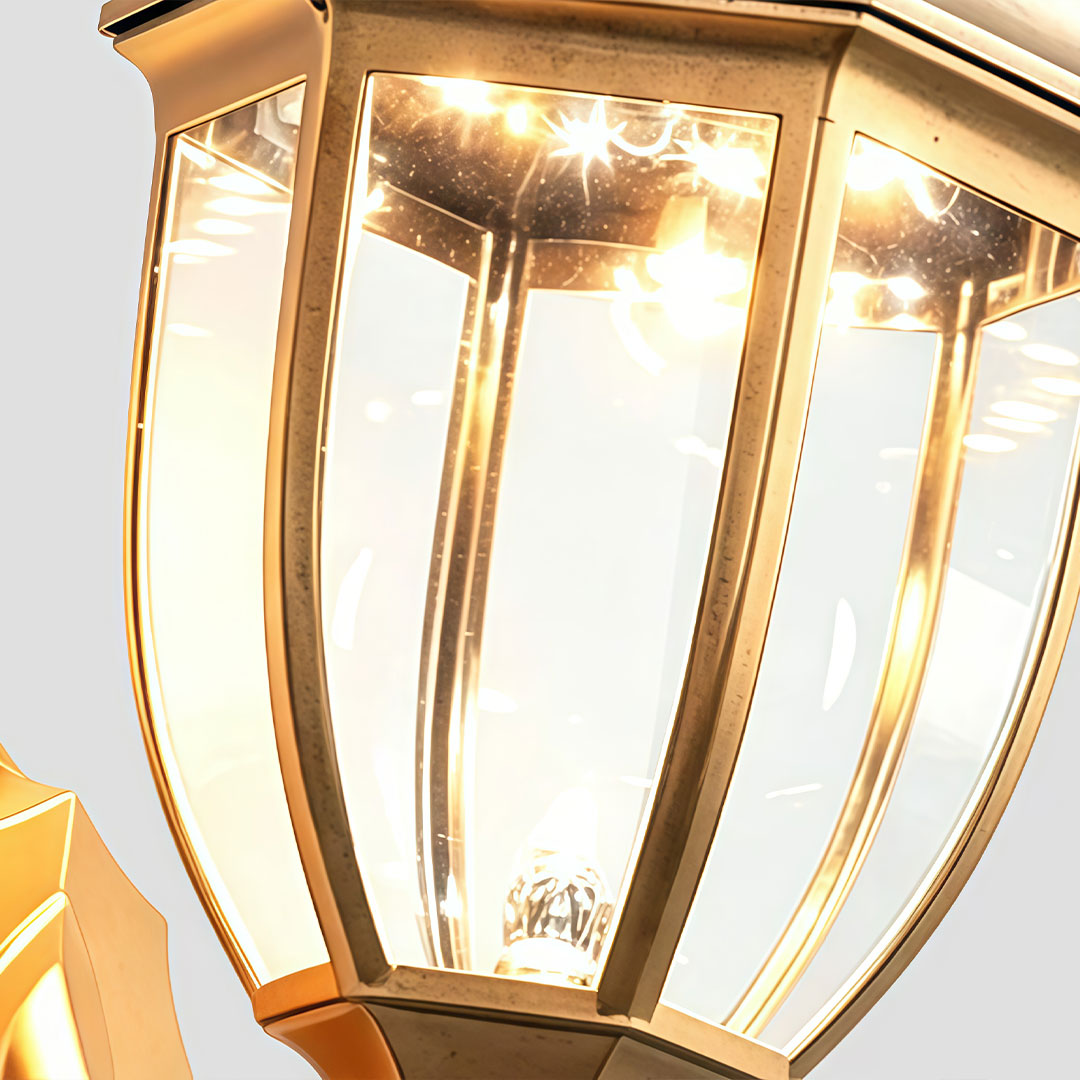 Outdoor Solar Lights Wall Mount Bronze Dual-Color Waterproof Light