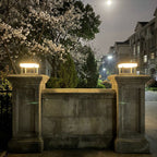 Outdoor Solar Pillar Lights Dual-Color Waterproof Light