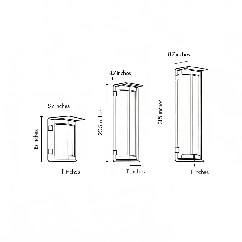 Modern Outdoor Solar Wall Lights Dual-Power Metal Light