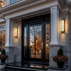Modern Outdoor Solar Wall Lights Dual-Power Metal Light
