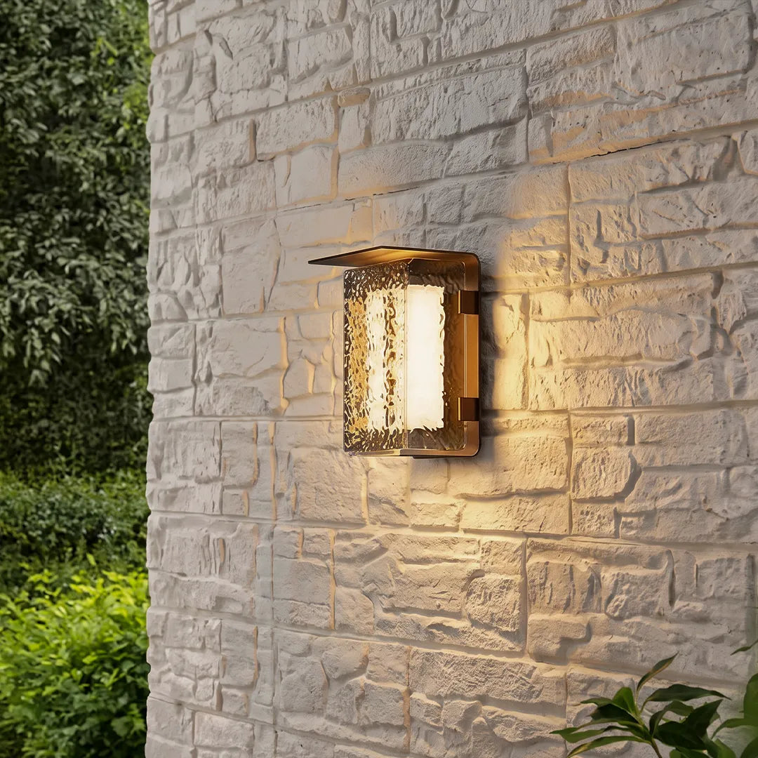 Modern Outdoor Solar Wall Lights Dual-Power Metal Light