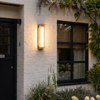 Modern Outdoor Solar Wall Lights Dual-Power Metal Light