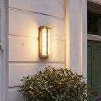 Modern Outdoor Solar Wall Lights Dual-Power Metal Light