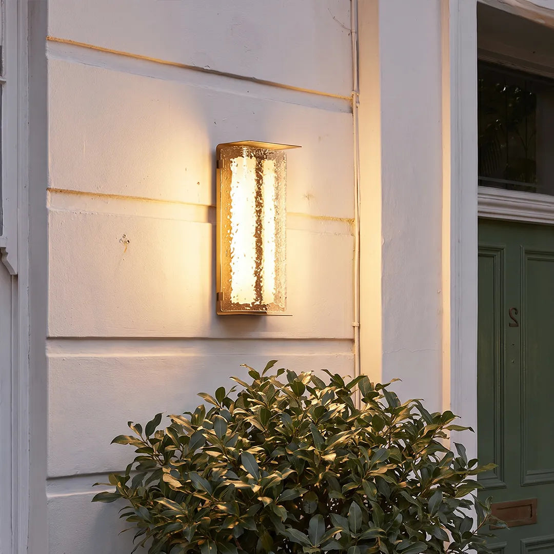 Modern Outdoor Solar Wall Lights Dual-Power Metal Light