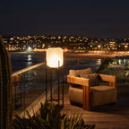 Outdoor Standing Light Lantern LED Metal Floor Lamp