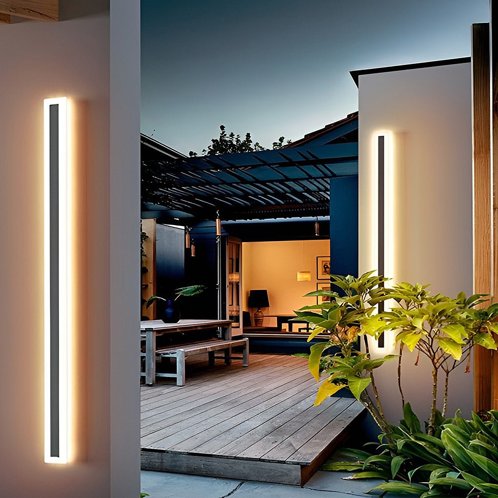 Acrylic Wall Sconce Outdoor Linear Iron Ambiance Light