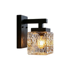Square Glass Wall Sconce Modern Outdoor Waterproof Light