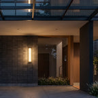 Silver Outdoor Wall Lights Modern Waterproof Glass LED Light