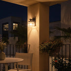 Square Glass Wall Sconce Modern Outdoor Waterproof Light